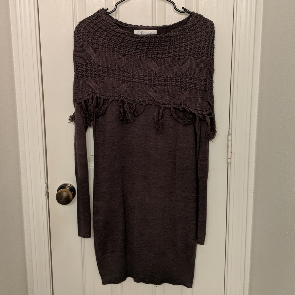 Vioblu Sweater Dress in Gray, Small